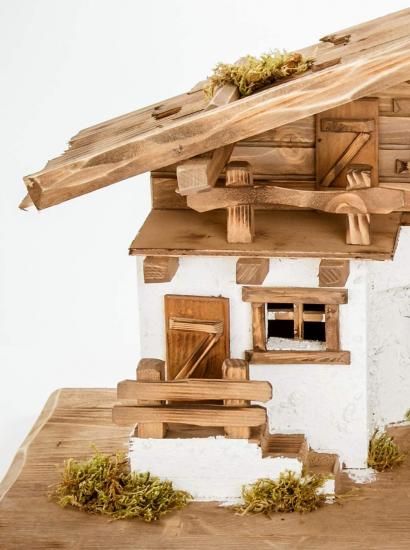 Preview: Weihnachtskrippe (W11) Krippenstall groß